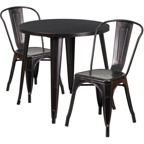 Flash Furniture CH-51090TH-2-18CAFE-BQ-GG Patio Dining Set