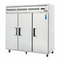 Everest ESR3 74 3/4" 3 Section Solid Door Reach-In Refrigerator