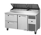 True TPP-AT-60D-2-HC~SPEC3~HGTP 60 1/4" 2 Drawer Pizza Prep Table