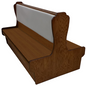 Oak Street DRN-7242-DBL-WSUB 72" Booth
