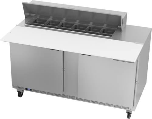 Beverage-Air SPE60HC-12C 60" 2 Doors 12 Pan Sandwich / Salad Prep Table