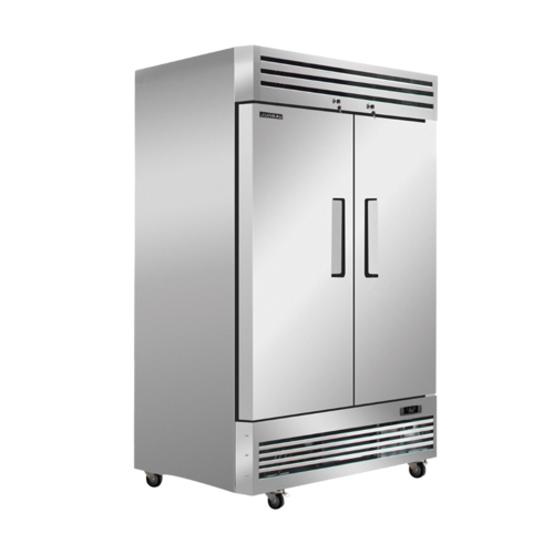 Omcan 58003 54" 2 Section Solid Door Reach-In Freezer