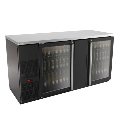 Micro Matic MBB68G-E 69 1/2" Glass Door Back Bar Cooler