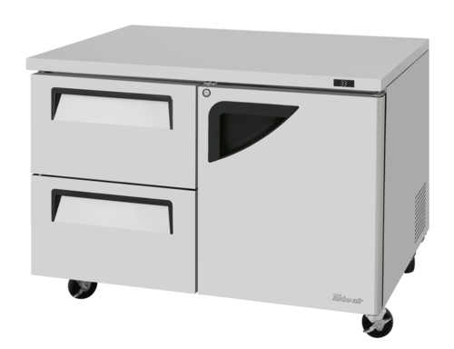 Turbo Air TUR-48SD-D2R-N 48 1/4" Solid Door Undercounter Refrigerator