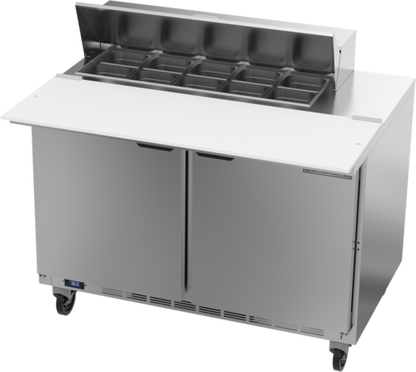 Beverage-Air SPE48HC-10C 48" 2 Doors 12 Pan Sandwich / Salad Prep Table