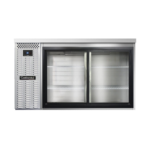 Continental Refrigerator BB59SNSSSGD 59" Solid Door Back Bar Cooler