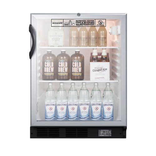 Summit SCR600BGLBINZADA 23 5/8" Solid Door Undercounter Refrigerator