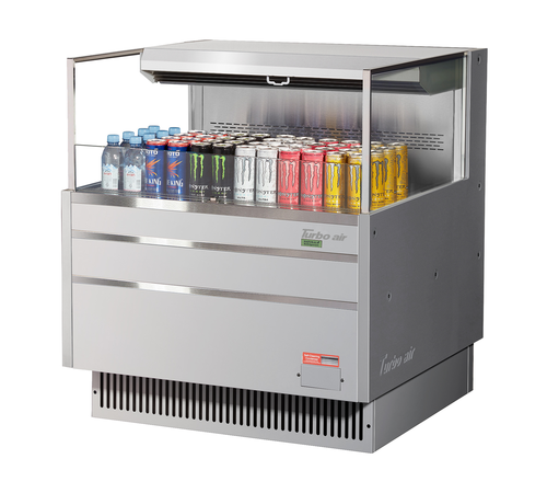 Turbo Air TOM-36L-UF-S-1S-N 34 3/4" Open Air Merchandiser