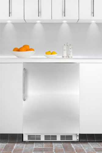 Summit FF7BKBISSTB 23 5/8" Solid Door Undercounter Refrigerator