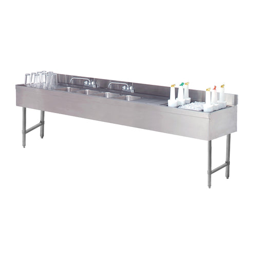 Advance Tabco CRC-84C-R 96" Underbar Ice Bin / Cocktail Station