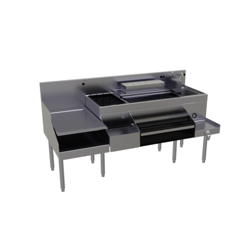 Glastender ALL-66C-CP10 66" Underbar Ice Bin / Cocktail Station