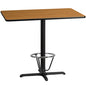Flash Furniture XU-NATTB-3048-T2230B-3CFR-GG Dining Table