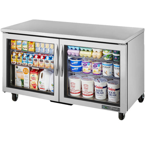 True TUC-60G-HC~FGD01 60 3/8" Glass Door Undercounter Refrigerator