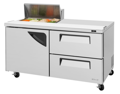 Turbo Air TST-60SD-08S-D2-N 60 1/4" 1 Door 9 Pan Sandwich / Salad Prep Table