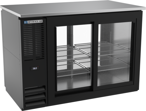 Beverage-Air BBN48HC-F-GS-PT-B 48" Glass Door Back Bar Cooler