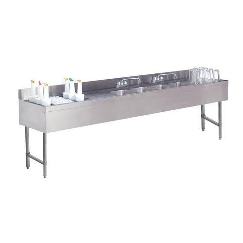 Advance Tabco CRC-73C-L 84" Underbar Ice Bin / Cocktail Station
