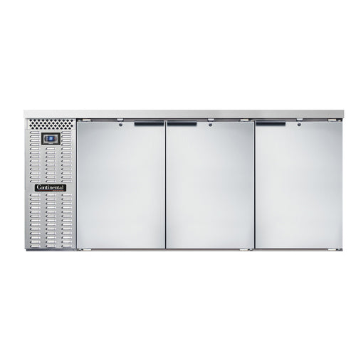 Continental Refrigerator BB79SNSS 79" Solid Door Back Bar Cooler