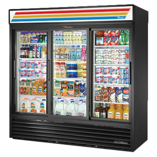 True GDM-69-HC-LD 78 1/8" 3 Section Refrigerated Merchandiser