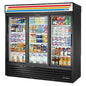 True GDM-69-HC-LD 78 1/8" 3 Section Refrigerated Merchandiser