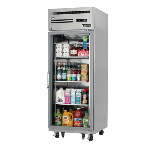 Everest ESGR1 29 1/4" 1 Section Glass Door Reach-In Refrigerator