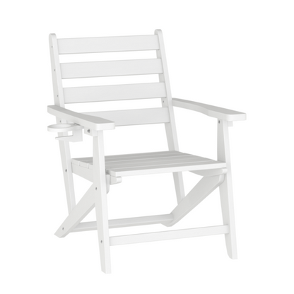 Flash Furniture LE-HMP-2037-10-WHT-GG 50 1/4" Patio Lounge Seating