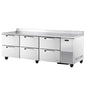 True TWT-93D-6-HC~SPEC3 93 1/4" 6 Drawer Worktop Refrigerator