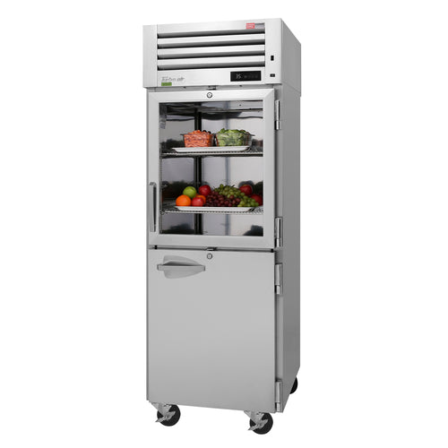 Turbo Air PRO-26R-GSH-N(-L) 28 3/4" 1 Section Solid & Glass Door Reach-In Refrigerator