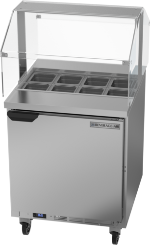 Beverage-Air SPE27HC-SNZ 27" 1 Door 9 Pan Sandwich / Salad Prep Table