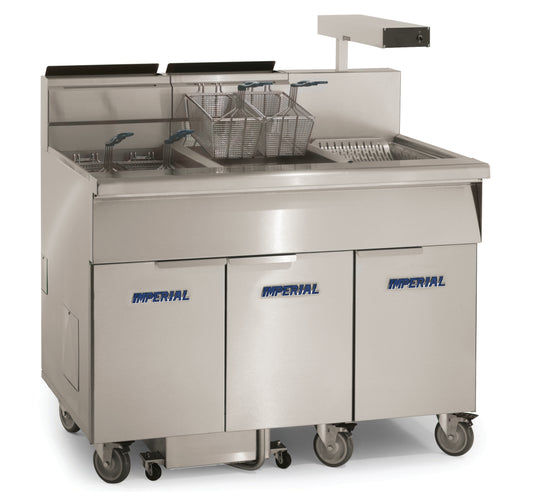 Imperial IFSCB350EU 62" (3) 50 lb Electric Fryer Battery