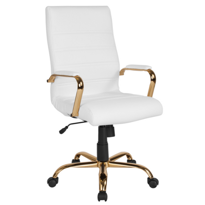 Flash Furniture GO-2286H-WH-GLD-GG 26" Dining Chair