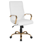 Flash Furniture GO-2286H-WH-GLD-GG 26" Dining Chair