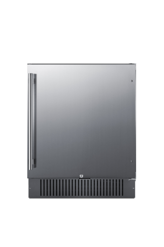 Summit FF27BSS 26 3/4" Solid Door Undercounter Refrigerator