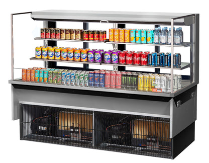 Turbo Air TOM-72L-UFD-S-3SI-N 71 7/8" Refrigerated Display Case