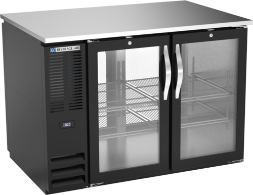 Beverage-Air BB48HC-G-PT-B 48" Glass Door Back Bar Cooler