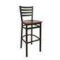 BFM Seating 2160B-SB ASH 17 1/2" Barstool