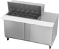 Beverage-Air SPE60HC-18M 60" 2 Doors 18 Pan Mega Top Sandwich / Salad Prep Table