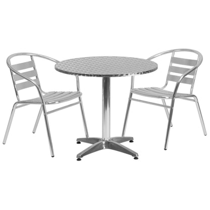 Flash Furniture TLH-ALUM-32RD-017BCHR2-GG Patio Dining Set