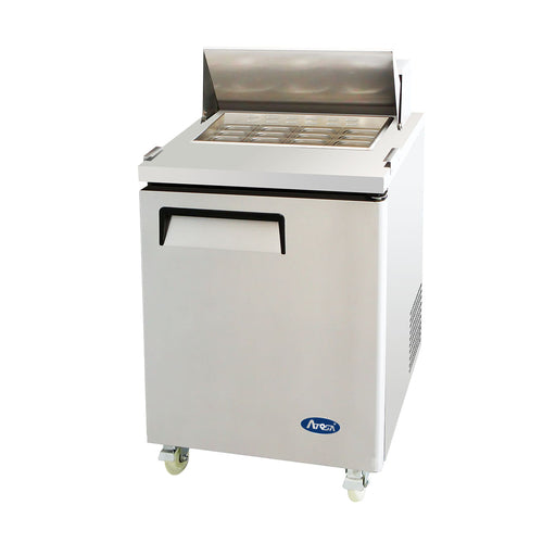 Atosa MSF8305GR 27 1/2" 1 Door 12 Pan Mega Top Sandwich / Salad Prep Table
