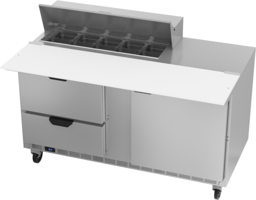 Beverage-Air SPED60HC-10C-2 60" 1 Door 12 Pan Sandwich / Salad Prep Table