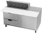 Beverage-Air SPED60HC-10C-2 60" 1 Door 12 Pan Sandwich / Salad Prep Table