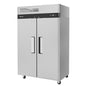 Turbo Air M3R47-2-N 51 3/4" 2 Section Solid Door Reach-In Refrigerator