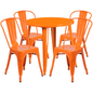 Flash Furniture CH-51090TH-4-18CAFE-OR-GG Patio Dining Set