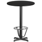 Flash Furniture XU-RD-30-BLKTB-T2222B-3CFR-GG Dining Table