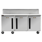 Traulsen CLPT-7220-SD-LRR 72 1/2" 3 Doors 24 Pan Sandwich / Salad Prep Table