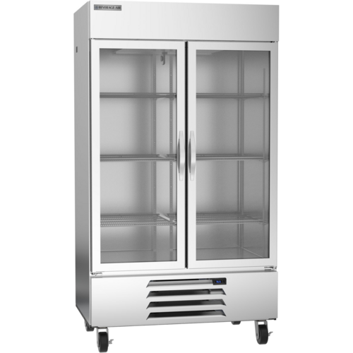 Beverage-Air HBR44HC-1-G 47" 2 Section Glass Door Reach-In Refrigerator