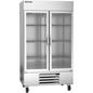 Beverage-Air HBR44HC-1-G 47" 2 Section Glass Door Reach-In Refrigerator
