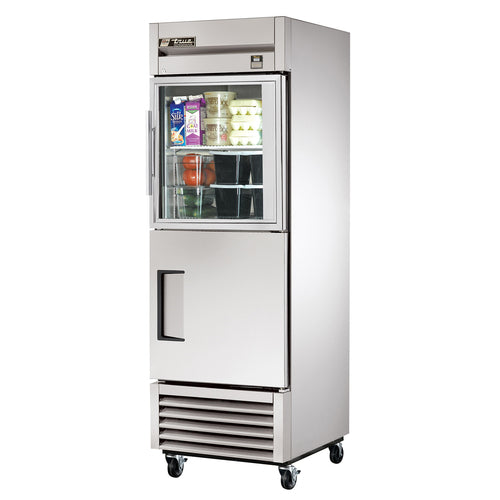 True TS-23-1-G-1-HC~FGD01 27" 1 Section Solid & Glass Door Reach-In Refrigerator