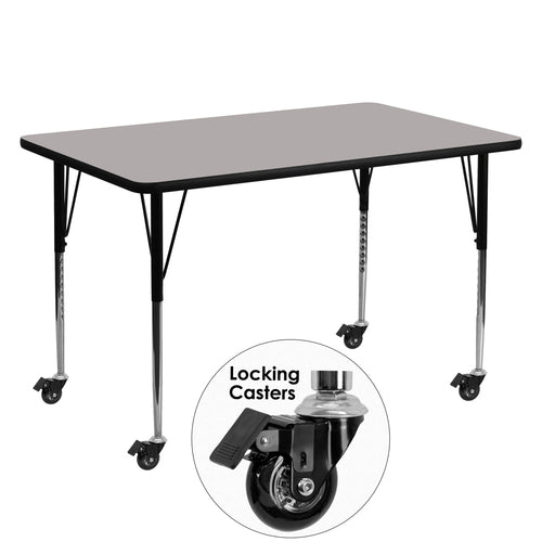 Flash Furniture XU-A3060-REC-GY-H-A-CAS-GG Dining Table