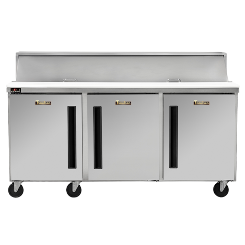 Traulsen CLPT-7230-SD-LRR 72 1/2" 3 Doors 30 Pan Mega Top Sandwich / Salad Prep Table