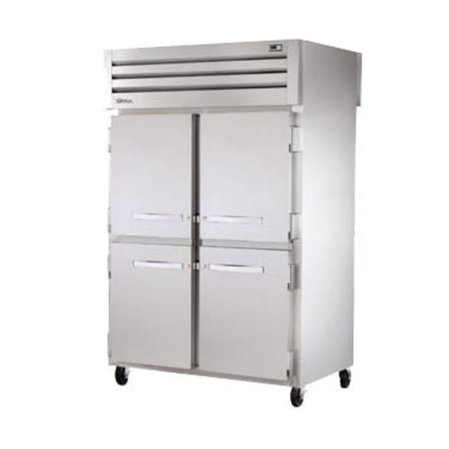True STA2RPT-4HS-4HS 52 5/8" 2 Section Solid Door Pass-Thru Refrigerator